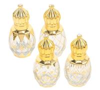 Homoyoyo 4pcs Glass Roller Perfume Sample Bottles 6ml Refillable for Oil