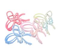 Homoyoyo 4pcs Gradient Color Metal Claw Hair Clips for Women Vibrant Stylish Hair Accessories Secure Grip for Everyday and Special Occasions in Pink Blue and Rose Red