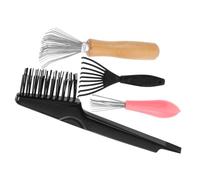 Homoyoyo 4Pcs Hairbrush Cleaner Tool for Combs and Hairbrushes Handheld Detangling Comb Cleaner Multi-function Scalp and Styling Tool for Easy Removal of Hair Residue and Debris