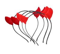 Homoyoyo 4Pcs Halloween Devil Horns Headband Lightweight Cosplay Hairbands in Red for Party Costume Accessories