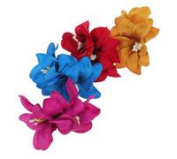 Homoyoyo 4pcs Hawaiian Flower Hair Clips Plumeria Hibiscus Artificial Side Clips Summer Boho Accessories for Wedding Beach Party