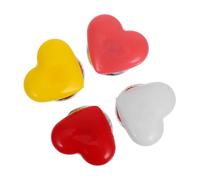 Homoyoyo 4pcs Heart Shaped Toilet Flush Button Easy Install Bathroom Decor Romantic Design for Toilet Tank Replacement Charming Aesthetic Button Assist Tool