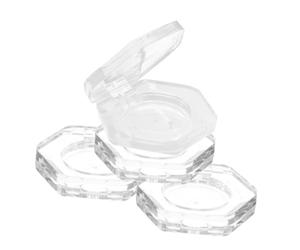 Homoyoyo 4pcs Hexagon Eyeshadow Pans Empty Eyeshadow Pan 26.3mm Inner Diameter Refillable Reusable as Sturdy Material for Professional Dressers and Working Shopping with Empty Blusher Case