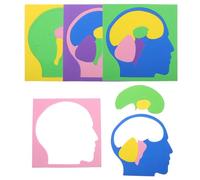 Homoyoyo 4pcs Human Brain Anatomy Puzzle for Montessori STEM Educational Brain Structure Model, Interlocking Jigsaw Pieces for Preschooler Learning and Classroom Use