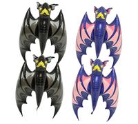 Homoyoyo 4pcs Inflatable Halloween Bat Balloons Black and Blue Aluminum Foil for Outdoor Garden Haunted House Party Decorations