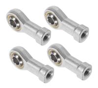 Homoyoyo 4pcs Internal Thread Rod End Bearing Metal with M10 X 1.25 Thread, High Load Capacity and Precision Engineering for Equipment and Fish Eye Joints, Easy Installation Silver Metal