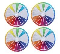 Homoyoyo 4Pcs International Standard Gradient Color Wheel for Painting and Color Learning for Artists Students Hobbyists for Watercolour Blending