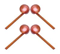 Homoyoyo 4PCS Japanese Long Handle Wooden Ramen Soup Spoons Set, Octagonal Wood Soup Ladles for Hot Pot Cooking and Kitchen Use, 8.25x2.75x1.18in Asian Style Wooden Utensils