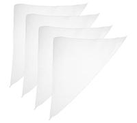 Homoyoyo 4pcs Large White Dog Bandanas Bulk Pack Polyester Dog Kerchiefs Wear-resistant and Comfortable Scarf Accessories for Daily Life and Parties