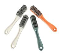 Homoyoyo 4pcs Long Handle Cleaning Brush Versatile Laundry Shoe Nail Brushes with Comfortable Grip for Effortless Dirt Removal Clothes Bags More Random Color