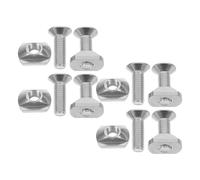 Homoyoyo 4pcs M8 Stainless Steel Surf Fin Screws with Sliding Nuts for Hydrofoil Tracks Mounting Kit, Boosting Hydrodynamic Efficiency and Sturdy Durability, Suitable for Surfboards