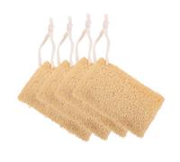 Homoyoyo 4Pcs Natural Loofah Sponge Scrubber Organic Kitchen Cleaning Loofahs Lightweight Hanging Dish Washing Sponges Non-Scratch Scrubbers for Grease and Grime Removal