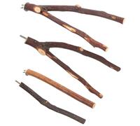 Homoyoyo 4pcs Natural Wood Bird Perch Stand Poles for Parrots and Parakeets Climbing Branches Cage Accessories Sturdy Wooden Bird and Training