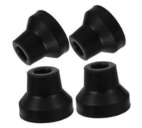 Homoyoyo 4Pcs Non Slip Rubber Walking Stick Tips Replacement Cane Tips Shockproof Crutch Ferrules for Trekking Poles and Canes Wear Protective Ends for Elderly Use