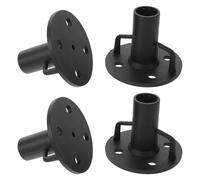 Homoyoyo 4pcs Nylon Tent Pole Base Flange for Outdoor Canopy Lightweight Round Anchor Plate Strong Support for 19.6mm Diameter Poles, for Garden Gazebo, Patio and Awning Assembly