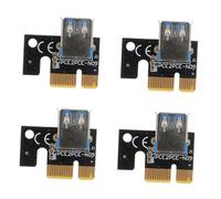 Homoyoyo 4Pcs Pci-E 1X to 16X Adapter Cards USB 3.0 Riser Cards High Performance Pcb Material Computer Parts Solving Fragile and Burnt Joints Suitable for Mining and Expansion