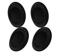 Homoyoyo 4pcs Plastic Bass Speaker Diaphragm Plates Passive Radiator Vibration Membranes for Car Loudspeaker Subwoofer DIY Repair with Cutout Replacement for Bass Audio Devices