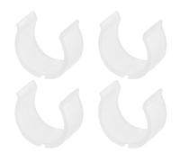 Homoyoyo 4pcs Plastic Curtain Rod Brackets Buckle Heavy Duty Non-Slip U-Shaped Holders for Rods Easy Installation DIY Support Clips for Wall Curtain Stand Backdrop Fixing