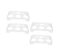 Homoyoyo 4pcs Plastic Egg Storage Box Egg Shelf Organizer for Refrigerator Kitchen Rack Holder Storage Box Plate Dispenser Carton