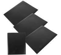 Homoyoyo 4Pcs Plastic File Folders with Dual Pockets PP Document Organizers for Office School and Home Use Black Paper Storage for Files and Papers