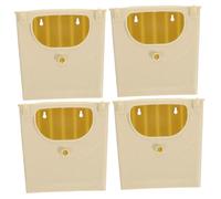 Homoyoyo 4pcs Plastic Parakeet Nesting Box for Budgie Breeding, Lovebird Bird Hut with Perch, Small Bird Incubation and Mating Nest Box for Cockatiel and Finch Breeding Cage