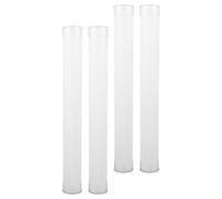 Homoyoyo 4pcs Plastic Storage Tubes with Caps 31cm X 3.5cm Pp round Mailing Tubes for Poster Artwork and Document Shipping for Industrial Use