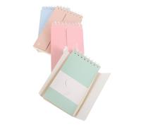 Homoyoyo 4pcs Portable Vocabulary Notebook Ring Notes Pads Paper Assorted Color Indexing Practical for Office and House Use Random Color
