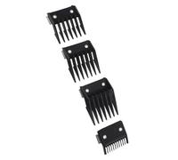 Homoyoyo 4pcs Professional Hair Clipper Guide Combs Replacement Plastic Limiting Combs for Hair Cutting Control Length, Suitable for Salon and Home Use, Black Hairdressing Tool Random Random Color