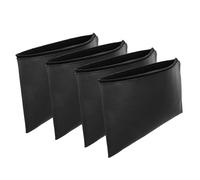 Homoyoyo 4pcs Pu Leather Money Bag with Zipper for Cash and Coins, Spacious Capacity Multi-purpose Cash Pouch Organizer for Office and Daily Use, Black Utility Wallet for Men and Women