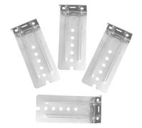 Homoyoyo 4pcs Rear Mounting Brackets Drawer Slide Rails Height Silver Drawer Cabinet Slider Accessories for Kitchen Locker Keyboard Smooth Surface Easy Installation