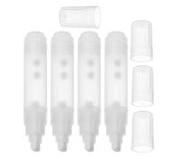 Homoyoyo 4pcs Refillable Empty Paint Marker Pen Tubes with 10mm Tip and Standard Clip-fit Structure, Plastic Material, Easy Installation on Tool Belts or Buckets, for Pipeline