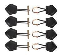 Homoyoyo 4pcs Replacement Jacket Buttons Set Toggle Closure Button for Clothing and Knitwear Black Pu Leather Sew on Toggles Closure Vintage Stylish Elegant Convenient Replacement Solution