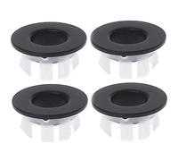 Homoyoyo 4pcs Replacement Sink Overflow Rings for Bathroom and Kitchen Basins Black Hollow Copper Covers Easy Install No Tools Needed Fits Hole