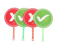 Homoyoyo 4pcs Reusable Plastic Answer Paddles for Classroom Teaching and Kindergarten Activities Lightweight Yes No Judging Boards for Interactive Learning and Competition Scoring