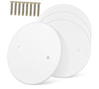 Homoyoyo 4pcs Round Ceiling Cover Plate Electrical Box Blanking Plates for Ceiling and Wall Multiple Seamless Finish Easy to Install Outlet Hole Caps