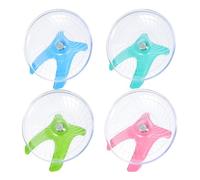 Homoyoyo 4pcs Silent Hamster Flying Saucer Wheel Transparent Blue Pink Mint Green for Gerbil Rat Mouse Hedgehog Interactive Exercise Whisper-quiet Spinner