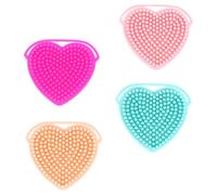 Homoyoyo 4pcs Silicone Facial Cleansing Brushes Handheld Manual Face and Body Brush Deep Cleaning Non-abrasive Tool for Sensitive Skin Suitable for Home and Travel Use