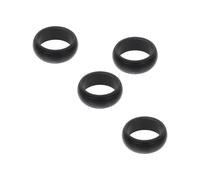 Homoyoyo 4Pcs Silicone Finger Rings, Flexible Ring Protective Covers for Gym Workouts and Swimming, Black, Replacement for Metal, Men's Sports Accessory