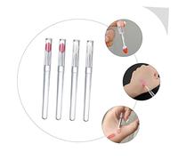 Homoyoyo 4Pcs Silicone Lip Applicators with Lids Portable Transparent Pink Head Lipstick Brushes Skin Friendly Soft Makeup Tools for Smooth Color Application and Precise Lip Lines