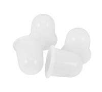 Homoyoyo 4Pcs Silicone Vacuum Cupping Set, Small Manual Suction Cups for Body and Facial Massage, Soft Silicone Mechanical Cupping Device for Home Therapy
