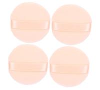 Homoyoyo 4pcs Small (4.8cm) Round Powder Puff Makeup Sponge Non-fluorescent Loose Cosmetic Puff for Face Foundation Application and Talcum Powder Use