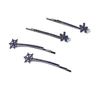 Homoyoyo 4pcs Snowflake Headdress Hair Clips for Women Girls Side Hair Accessories