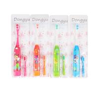 Homoyoyo 4pcs Sound Wave Toothbrush Cartoon Toothbrushes Portable Sonic Vibration Technology Abs Material Household Use Oral Care Fashion and Healthy Design Random Color