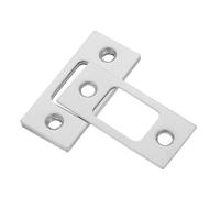 Homoyoyo 4pcs Stainless Steel Lock Plate Deadbolt Strike Plate with Screws for Front Door Replacement Loosen Misalignment
