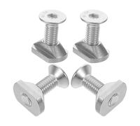 Homoyoyo 4pcs Stainless Steel M6 Surfboard Foil Mounting Screw Kit with Sliding Nuts and Precision Hexagonal Screws for Quick Setup and Wide Compatibility on Surfboard Foil Tracks