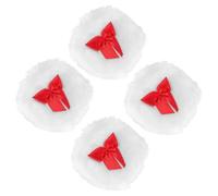 Homoyoyo 4pcs Swan Applicators Christmas Beauty Powder Reusable Makeup for Foundation Pressed Powder Application