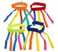 Homoyoyo 4Pcs Tail Catch Game Belts for Kids Elastic Waistband Pull Tail Toy Set Educational Outdoor Activity Props for Family Gatherings and Birthday Parties