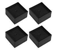 Homoyoyo 4pcs Tpe Treadmill Feet Incline Riser Blocks, Stackable Furniture | Square Textured Base, Noise Damping Support, Helps Fix Uneven Floors, Suitable for Home Gyms, Apartments and Rehabilitation
