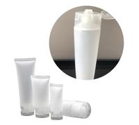 Homoyoyo 4pcs Travel Bottles Set Empty Lotion Bottles 10ml-30ml Frosted Screw Flip Caps Refillable Cosmetic Containers for Hand Cream Facial Cream Toiletries Storage