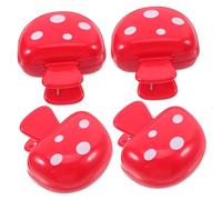 Homoyoyo 4pcs Travel Toothbrush Head Covers Mushroom Design Protective Cap Compact Plastic Clip for Camping Bathroom Lightweight Toothbrush Holder for Hygiene The Go